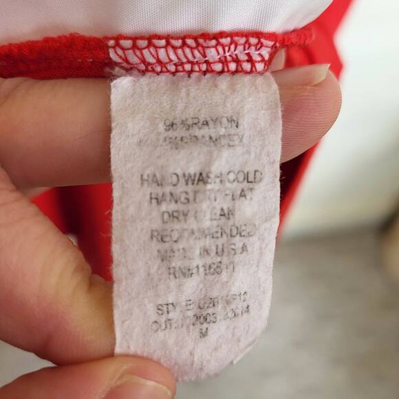 Maternal America Sleeveless Front Tie Dress - Red - Picture 13 of 13